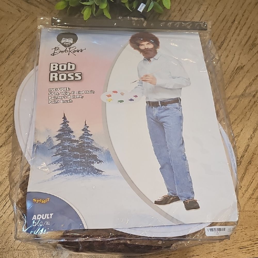 Bob Ross Costume Kit One Size New Never Used